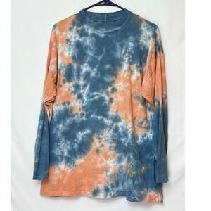 We The Free Women's Small Peach Blue Tie Dye Long Sleeve Pullover Casual Wear